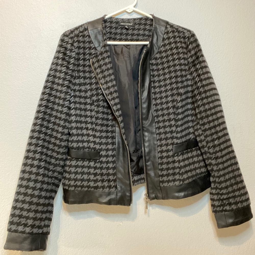 For Cynthia Houndstooth Blazer